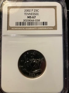 2002 P TENNESSE STATE QUARTER NGC MS67 BUSINESS STRIKE - Picture 1 of 2
