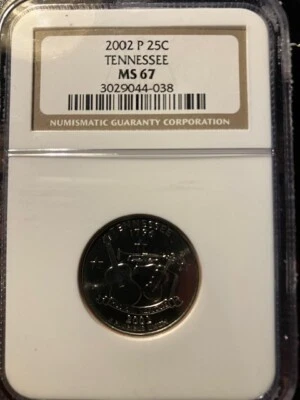 2002 P TENNESSE STATE QUARTER NGC MS67 BUSINESS STRIKE - Image 1 of 2