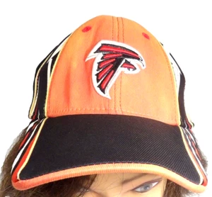 Atlanta Falcons Baseball Hat Cap Red Black Embroidered Fitted S/M NFL READ - Picture 1 of 8