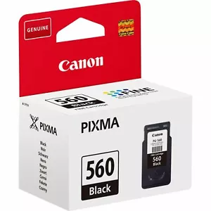 Cartucho de tinta de impresora original Canon PG-560 negro Canon 560 PG560 - Imagen 1 de 1