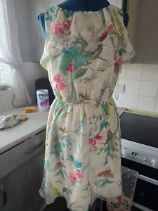 Ted Baker Floral Multicoloured Summer Knee Length Dress SIZE 2 - Picture 1 of 3
