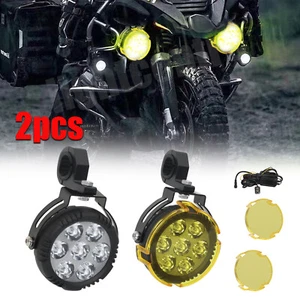 Cápsulas de luces LED de trabajo para motocicleta de 4,5" antiniebla auxiliar ámbar/blanco estroboscópico - Imagen 1 de 7