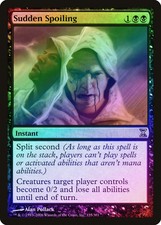 Sudden Spoiling FOIL Time Spiral HEAVILY PLD Black Rare MAGIC MTG CARD ABUGames