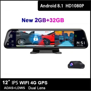 4G Android 8.1 Car DVR Video Recorder Dashboard GPS Navigation wifi Dash camera - Picture 1 of 12