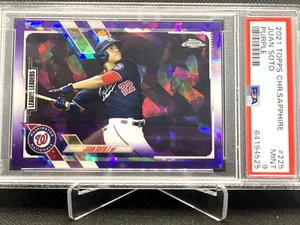 2021 Topps Chrome Sapphire #225 JUAN SOTO Purple Refractor /10 PSA 9 MINT - Picture 1 of 3