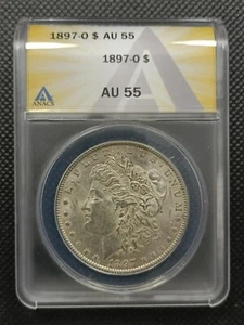 1897 O Morgan Silver Dollar 💥 ANACS AU 55 💥 FAST Free Shipping! - Picture 1 of 5