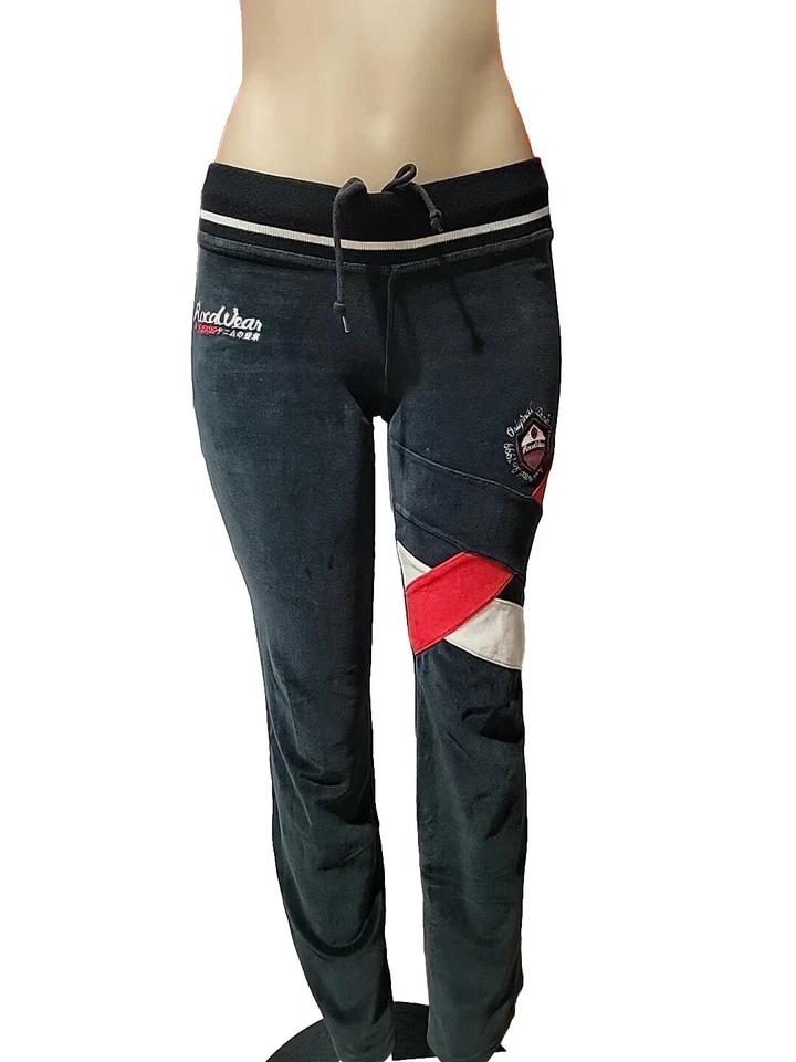 Pantalones deportivos Rocawear vintage de terciopelo talla S para mujer RAROS retazos #X Foto 1 de 4