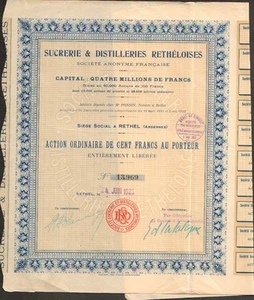 Sucrerie & Distilleries RETHELOISES (RETHEL ARDENNES 08) (O) - Picture 1 of 1