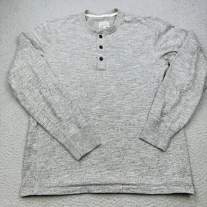 RAG & BONE Sweater Mens Large Gray Heather Henley Casual - Picture 1 of 12