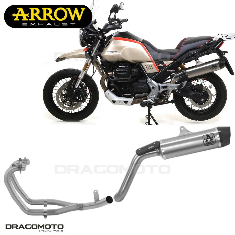 Escape completo MOTO GUZZI V85 TT 2021 2022 FLECHA titânio CC INDY RACE - Imagem 1 de 4