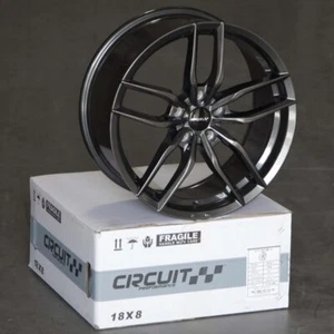 SET OF 4 CIRCUIT CP34 18x8 5x114.3 +40 GUNMETAL WHEELS FITS TOYOTA CAMRY RAV4 - Picture 1 of 10