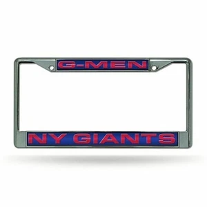 New York Giants NFL Silver Laser License Plate Frame " G-Men " - Picture 1 of 1