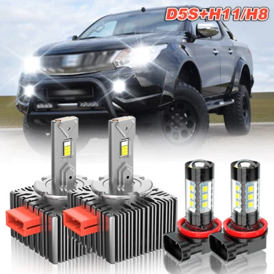 D5S LED/HID Headlight Bulbs Hi/Lo H8/H16 Fog Light For MITSUBISHI L200 2016-2019 - Image 1 of 4