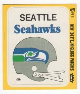 1977 Fleer NFL Team Action Seattle Seahawks Helmet Hi-Gloss Patch - Free Ship  B - Picture 1 of 1