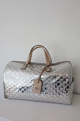 Michael Kors Grayson XL логотип выбитый патент Weekender сумка $598 новый с Ярлыками упакованы - Изображение 1 из 4