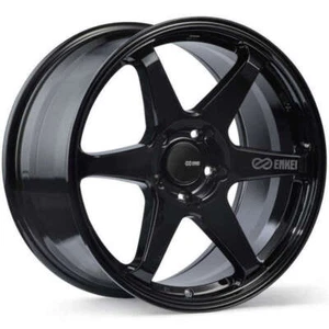 Enkei T6R 18x9.5 45mm Offset 5x120 Bolt Pattern 72.6 Bore Gloss Black Wheel - Picture 1 of 1