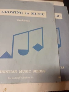Lot  of 2 Rod & Staff Growing in Music 1 Workbooks (1982, PB) DD3 - Picture 1 of 1
