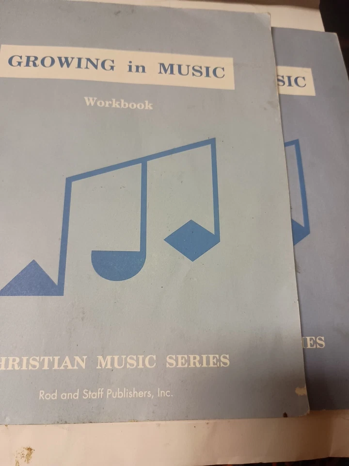 Lot  of 2 Rod & Staff Growing in Music 1 Workbooks (1982, PB) DD3 - Image 1 of 1
