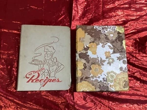 Vintage 1950s My Recipes Cookbook Binder Clippings File Book Lot Set of 2 - Picture 1 of 11