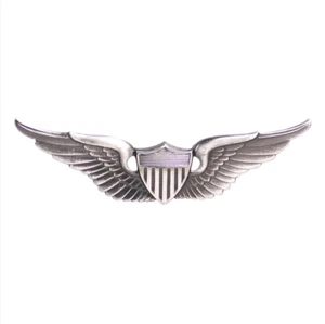 GENUINE U.S. ARMY BADGE: AVIATOR - REGULATION SIZE, SILVER OXIDIZED - Picture 1 of 1
