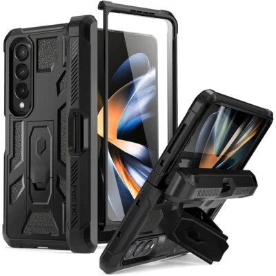 For Galaxy Z Fold 4 Galaxy Z Flip 4 Case Shockproof Rugged Cover w/Kickstand - Image 1 of 4