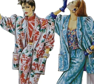 1980s Puff Sleeve Oversize Batwing Duster Jacket Sewing Pattern Neue Mode V20569 - Image 1 of 3