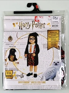 NEU Mädchen Harry Potter Kleinkind 18-24 Monate Gryffindor Kleid/Robe weiche Brille Kostüm - Bild 1 von 7