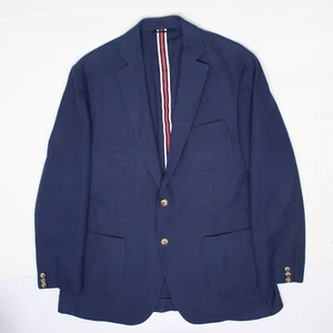Blazer leggero Vineyard Vines uomo 42R tinta unita blu scuro patch tasca giacca - Foto 1 di 9