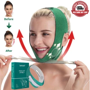 V Line Face Slimming Double Chin Reducer Lifting Belt Anti-Aging Wrinkle Chin Up - Picture 1 of 7