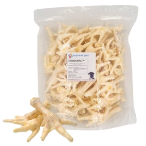 White Puffed Chicken Feet Dog Treat Natural Dried Chew Low Odour & None Greasy - Picture 1 of 6