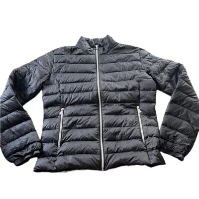 Trussardi Jeans Mens Puffer Jacket Black Down Goose Feather Nylon Jacket Size 48 - Image 1 of 4