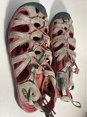 Sandalias Keen Mujer Talla 9 Venecia Impermeables Senderismo Cuero Rosa/Gris Foto 1 de 4
