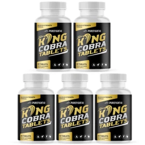 King Cobra Tablets Maximum Performance with Advanced Formula 5 Bottles - Picture 1 of 7