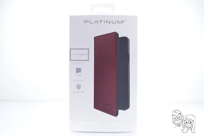 Platinum Genuine Leather Folio Wallet Case for Samsung Galaxy S9+ Plus -Bourbon  - Image 1 of 4