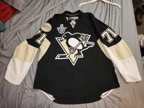 Evgeni Malkin #71 Pittsburgh Penguins Reebok 1.0 Edge Home Hockey Jersey sz 56 Cover
