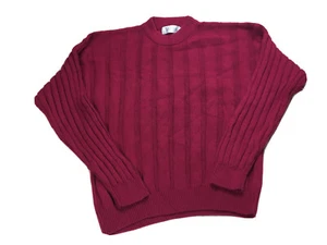 Suéter Pullover Tejido Cuello Simulado L Insite Algodón Años 90 Abuelo Rojo De Colección Para Hombres - Imagen 1 de 4