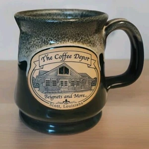 Deneen Pottery Mug 2012 The Coffee Depot Beignets & More Scott Louisiana (Green) - Picture 1 of 6