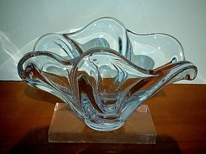 VANNES CRISTAL Kunstglas freie Form Mittelstück Schale - Bild 1 von 6