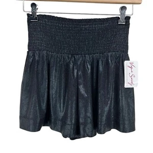 TCEC Black Sparkly Flowy High Waisted Shorts Womens Small - Picture 1 of 10