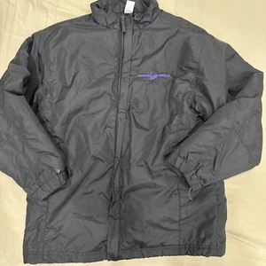 Giacca a vento Taco Bell uomo media dipendente uniforme puffer full zip nera - Foto 1 di 6
