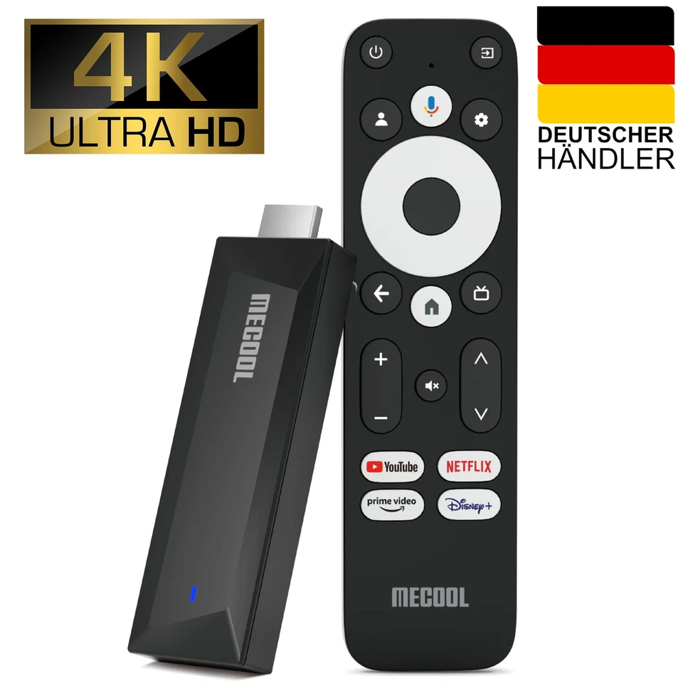 Google TV Stick Mediaplayer Box WLAN Mecool MEgo1 4K UHD Bluetooth 5.1 HDR10+ - Bild 1 von 4