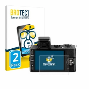 2x Display Schutz Folie für Nikon 1 V2 Zubehör Transparent - Afbeelding 1 van 6