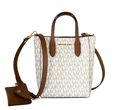 Michael Kors Vincent XS Satchel Shoulder Crossbody Bag + Card Case MK Vanilla - Image 1 of 4