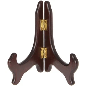 Soporte de madera oscura con bisagras Bard's, 5" H x 5,75" W x 3,75" D (para placas de 5" - 7,5") - Imagen 1 de 1