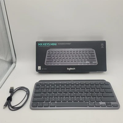 Logitech MX Keys Mini Minimalist Wireless Illuminated Keyboard - Graphite - Image 1 of 4