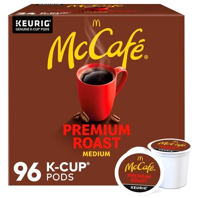 MC CAFE McCafe Premium Roast Coffee, Keurig Single Serve K-Cup Pods, Medium Roast, 96 Co