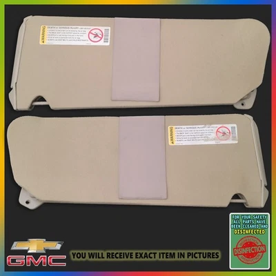 1995-1999 Escalade Suburban Yukon Tahoe Driver & Passenger Side Sun Visor Pair - Image 1 of 4