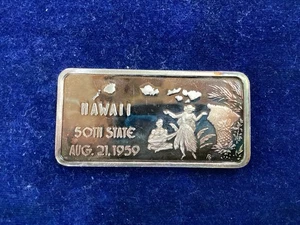 1976 Hamilton Mint Hawaii HAM-529 Silver Art Bar    B1249 - Picture 1 of 6