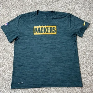 Nike Green Bay Packers Shirt Men’s XL Green Graphic Dri-Fit Tee NFL On Field - Picture 1 of 7