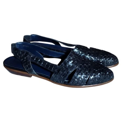 Sandalias vintage Bass O’Hara tejidas con tira trasera para mujer talla 7,5N años 80 90 cuero Foto 1 de 4